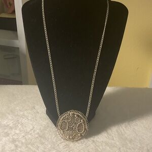 Intricate Silver Tone Filigree Necklace